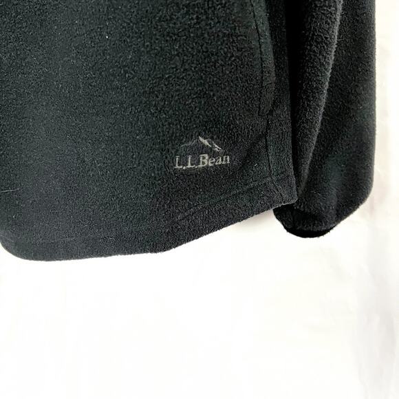 L.L. Bean Full Zip Fleece Jacket Coat Black Women's size Large - Picture 2 of 6
